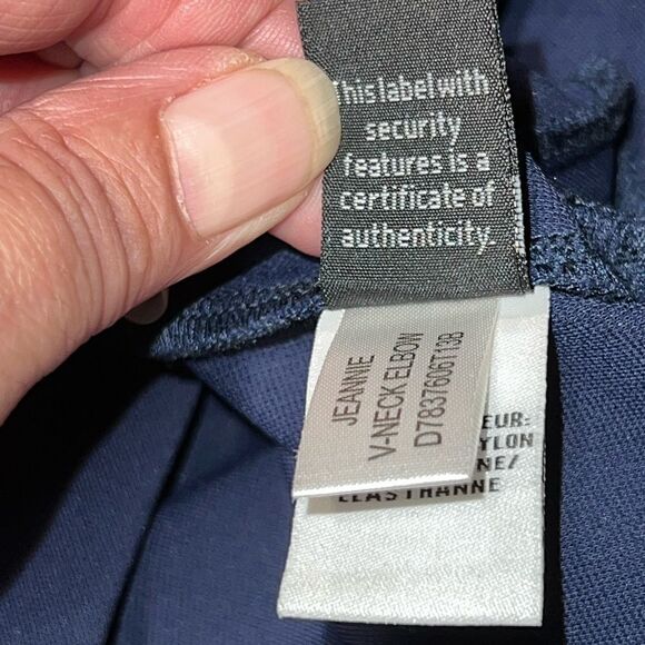 Dianne Von Furstenberg Jeannie Navy V Neck Dress Womens Size 6 - Picture 8 of 11